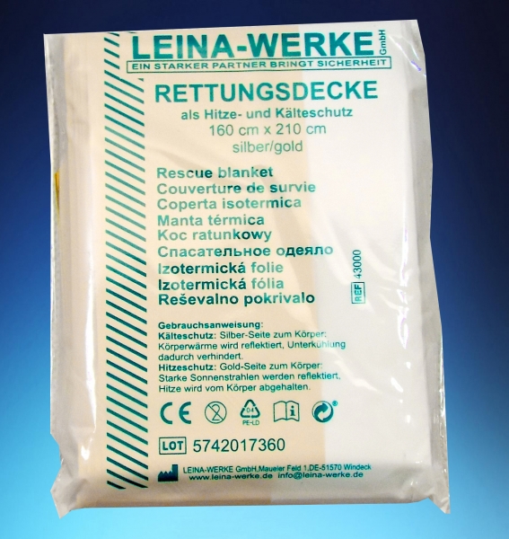 Rettungsdecke - 210cm x 160cm